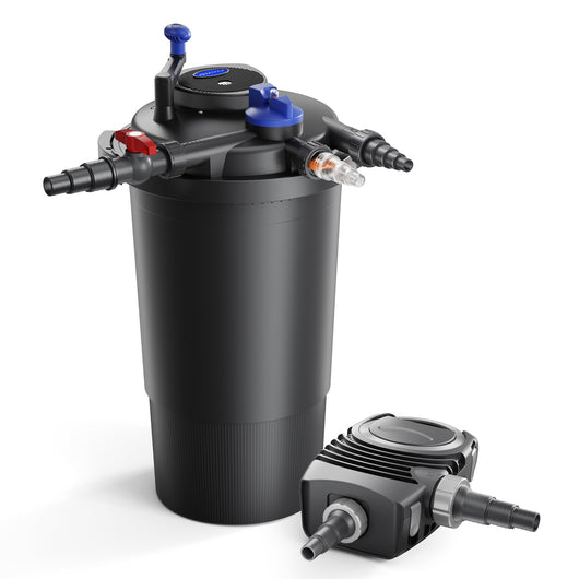 Set per laghetti XXL Filtro a pressione 30000l Chiarificatore UVC 11W Pompa 70 W