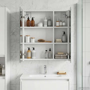 Mobiletto per specchio da bagno Bianco 60 x 14,5 x 70 cm
