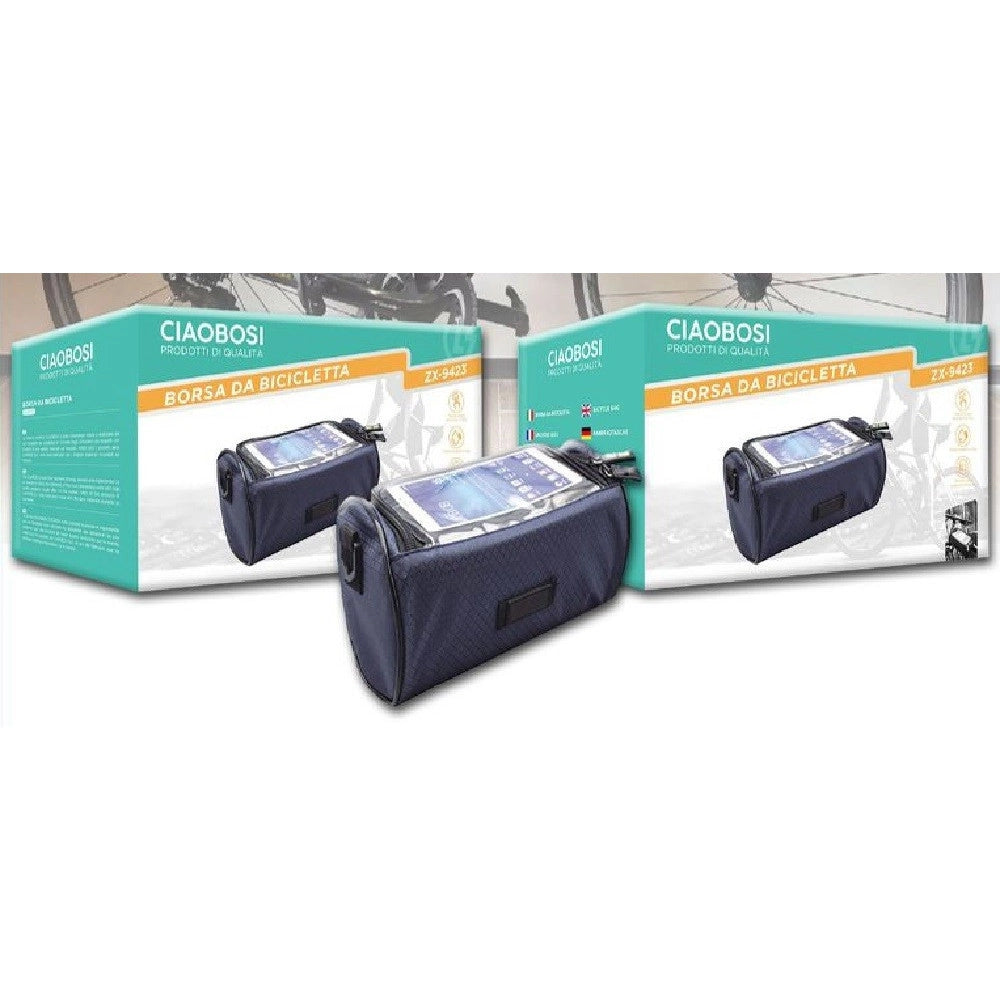 Trade Shop - Borsa Manubrio Bicicletta Bici Tasca Touch Navigatore Smartphone Tracolla Zx-9423 -