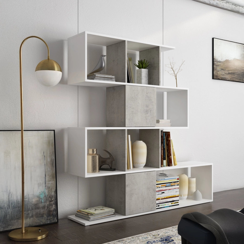 Biblioteca Budrio, Libreria 9 Ripiani, 93x28x142h cm Bianco