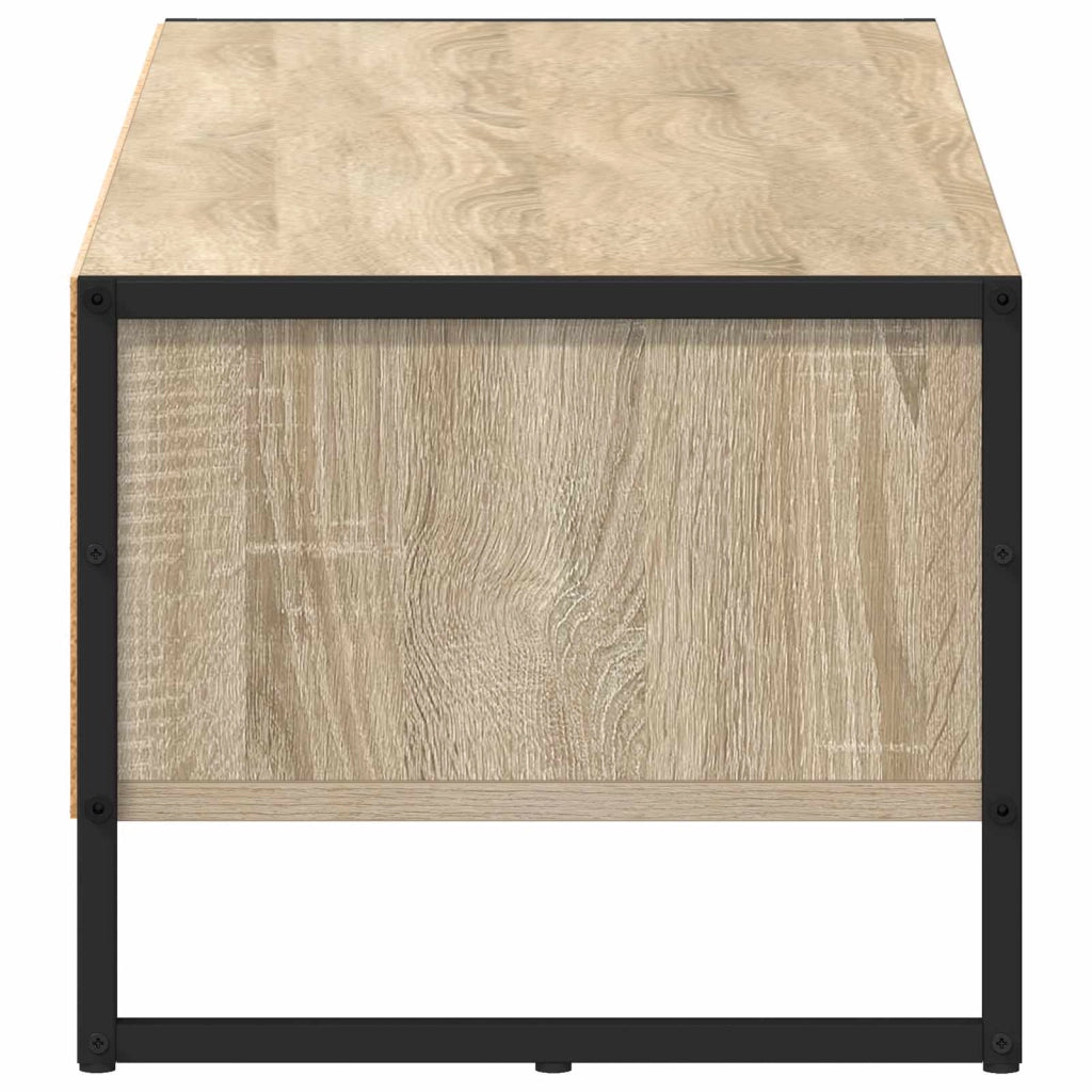 Mobile porta TV rettangolare moderno con pratico vano contenitore 100 x 36,5 x 30,5 cm realizzato in legno composito Sonoma 02_0054554