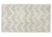 Tappeto Casa Bagno Morbido In Tinta Unita Zig Zag Modello ZigZagaria - 60x120 - Grigio