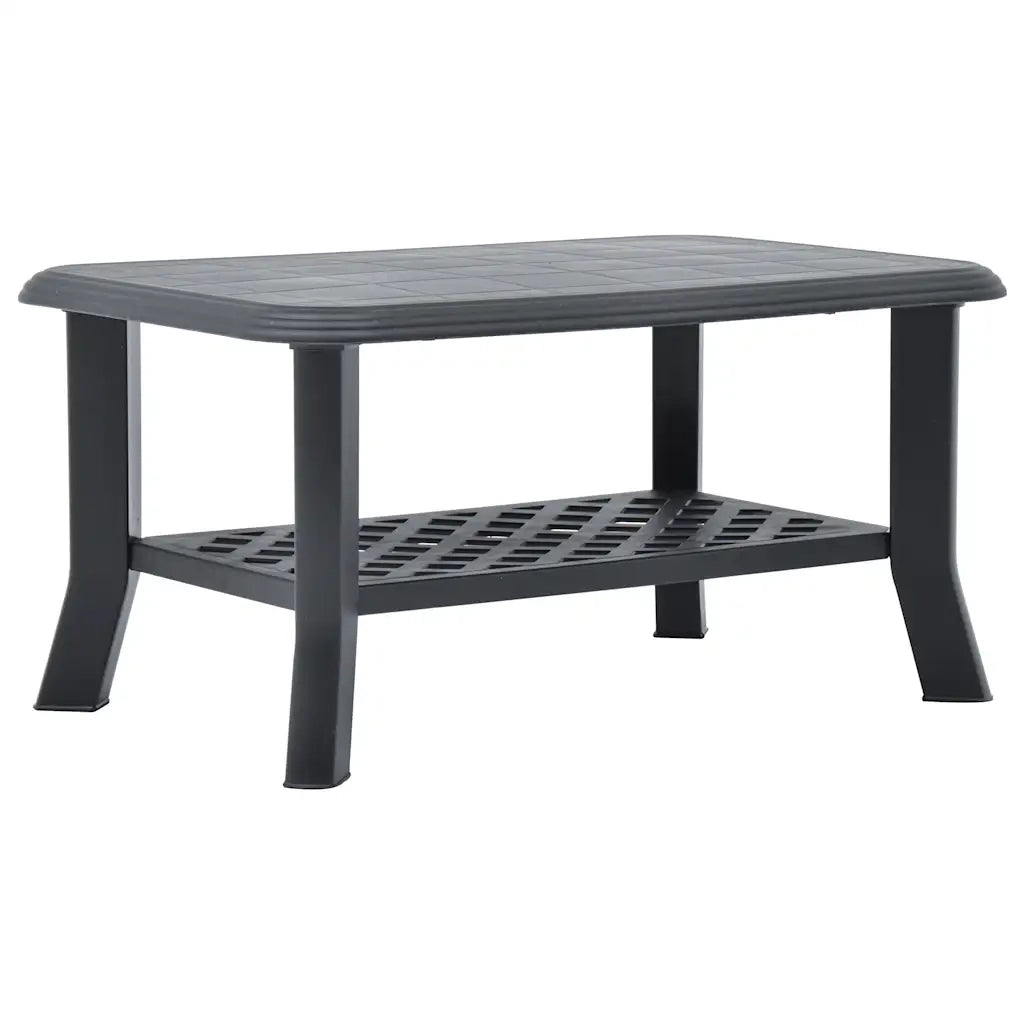 Tavolino da CaffÃ¨ Antracite 90x60x46 cm in Plastica cod mxl 6239