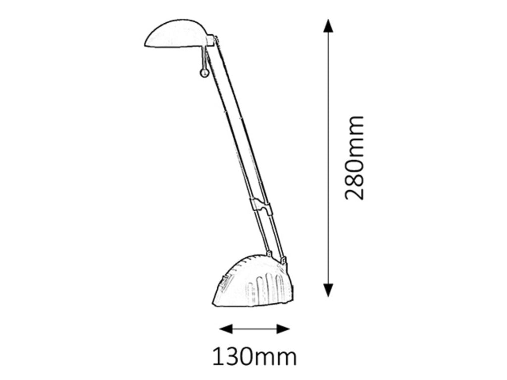 Lampada da scrivania telescopica nera LED 5W 4000K Ronald Rabalux