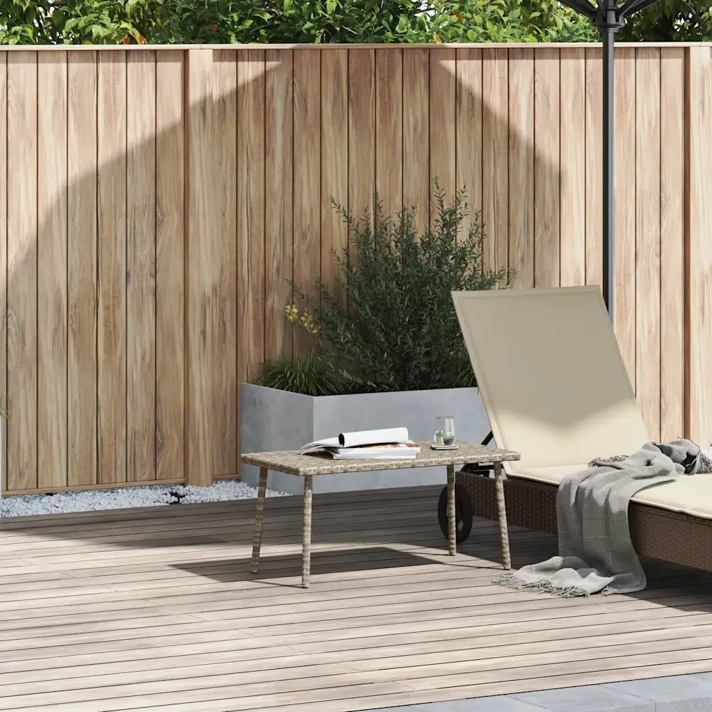 Tavolino da Giardino | Tavolino da esterno Rettangolare Grigio Chiaro 80x40x37 cm
