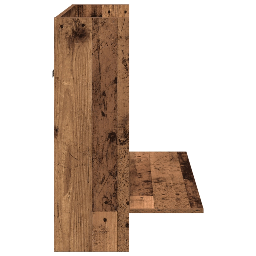 Scrivania a Parete Rovere Antico 105x48x75 cm Legno ingegnerizzato