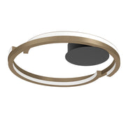 Plafoniera Moderna Mezzomonte Alluminio Nero 2 Luci Led 40W 2220+2220Lm