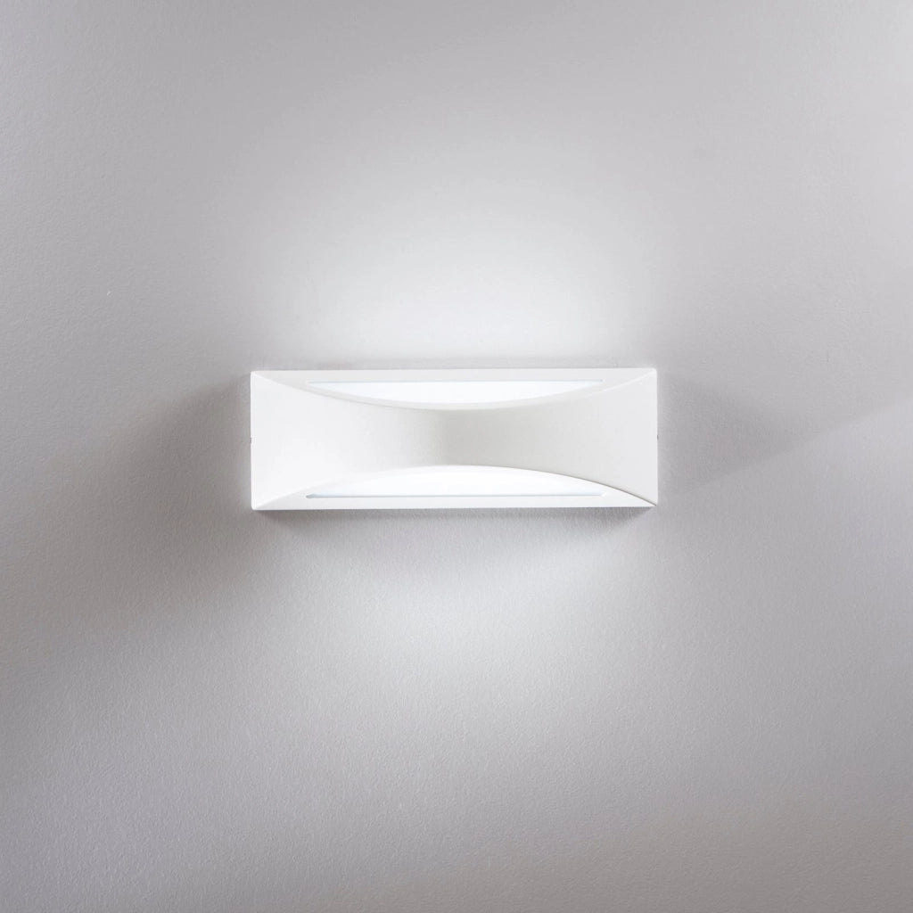 APPLIQUE LED WEISS BIANCA 16W 1800LM CCT 3000K / 4000K IP54 36X11,3X12CM