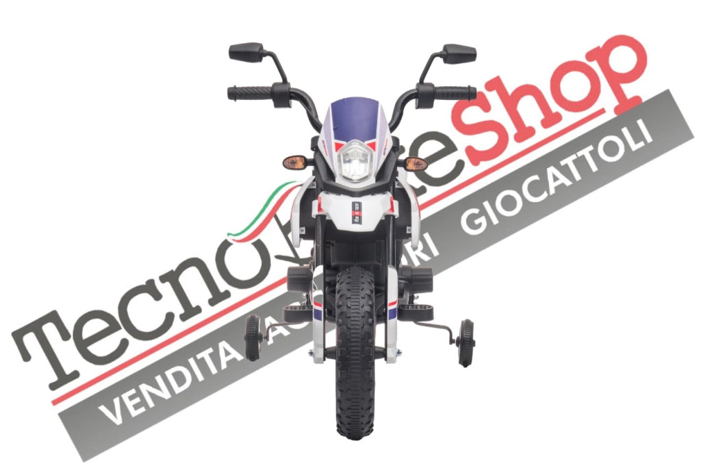 Moto Elettrica per Bambini Aprilia Racing RX125 12V Ruote in EVA-Bianco