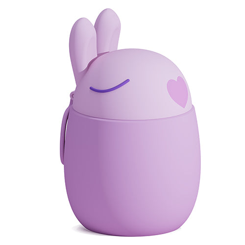 Bestie Lunch Box - Contenitore Porta Pranzo in Silicone a Forma di Coniglietto Viola