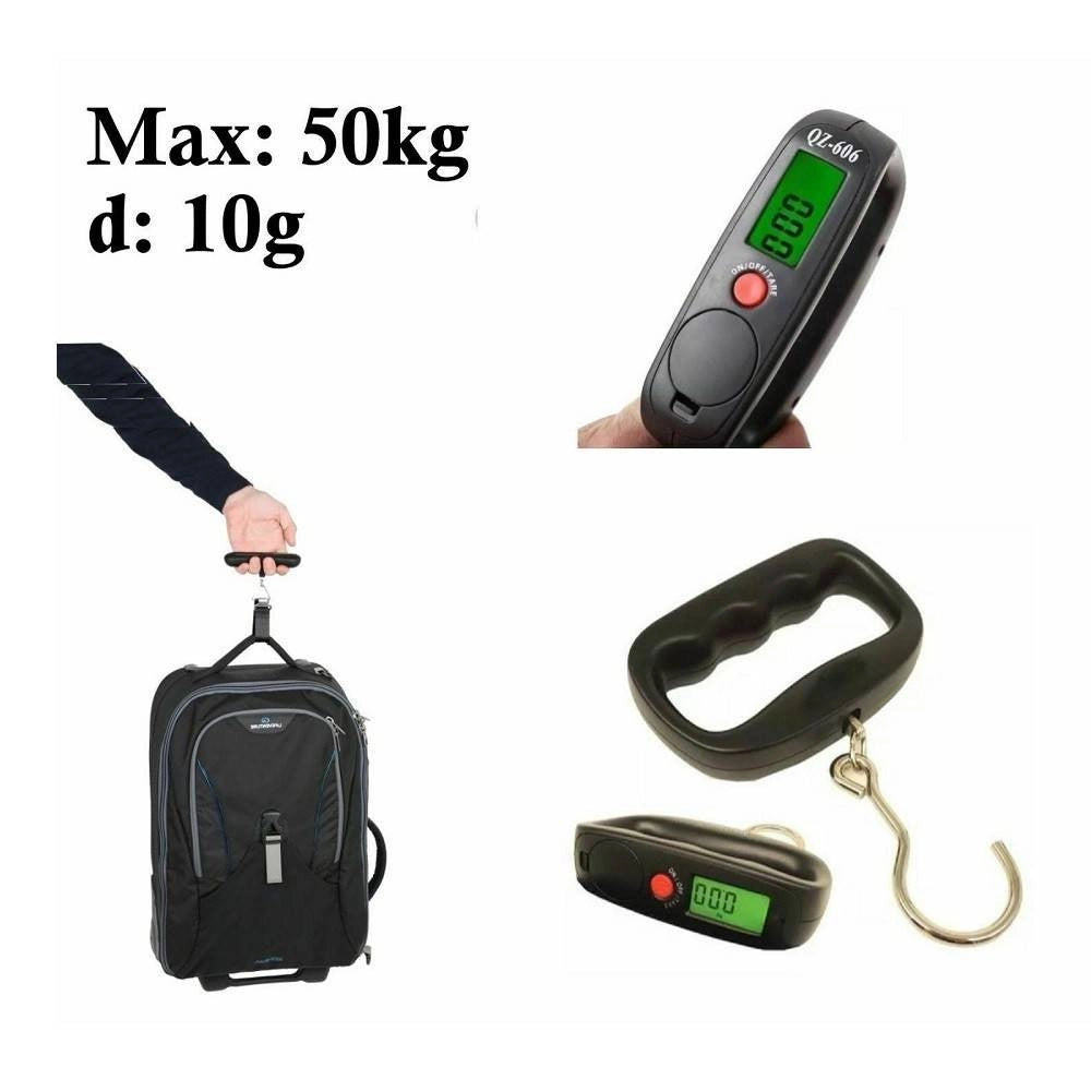 Trade Shop - Bilancia Da Viaggio 10g-50kg Pesa Valigia Valigie Bagagli Digitale Portatile -