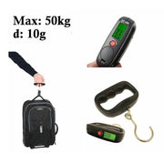 Trade Shop - Bilancia Da Viaggio 10g-50kg Pesa Valigia Valigie Bagagli Digitale Portatile -