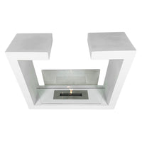 Camino a Bioetanolo da Terra Venus Free Standing Geometrico e Vetri Protettivi Serbatoio 850 ml in Acciaio Verniciato