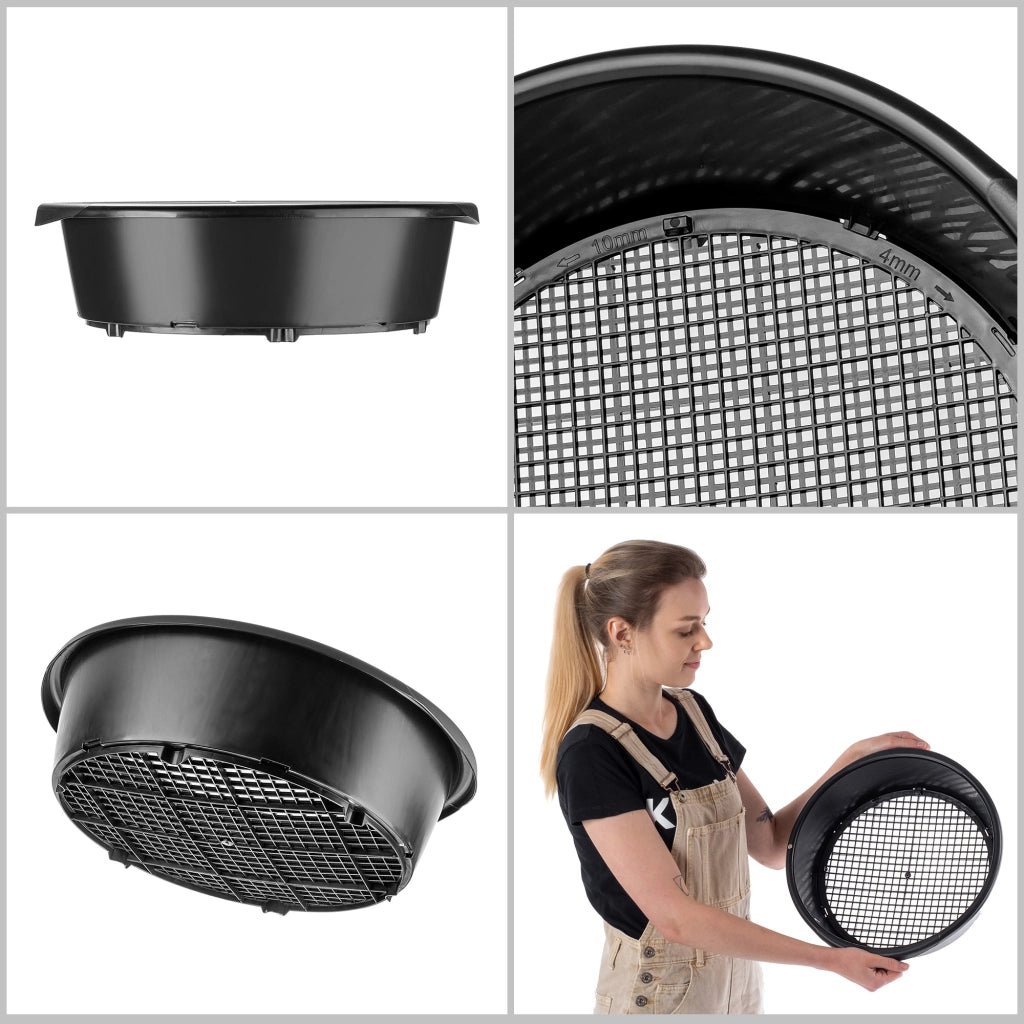 Setaccio da giardino KADAX regolabile da 37 cm per setacciare terra, compost e pietre.