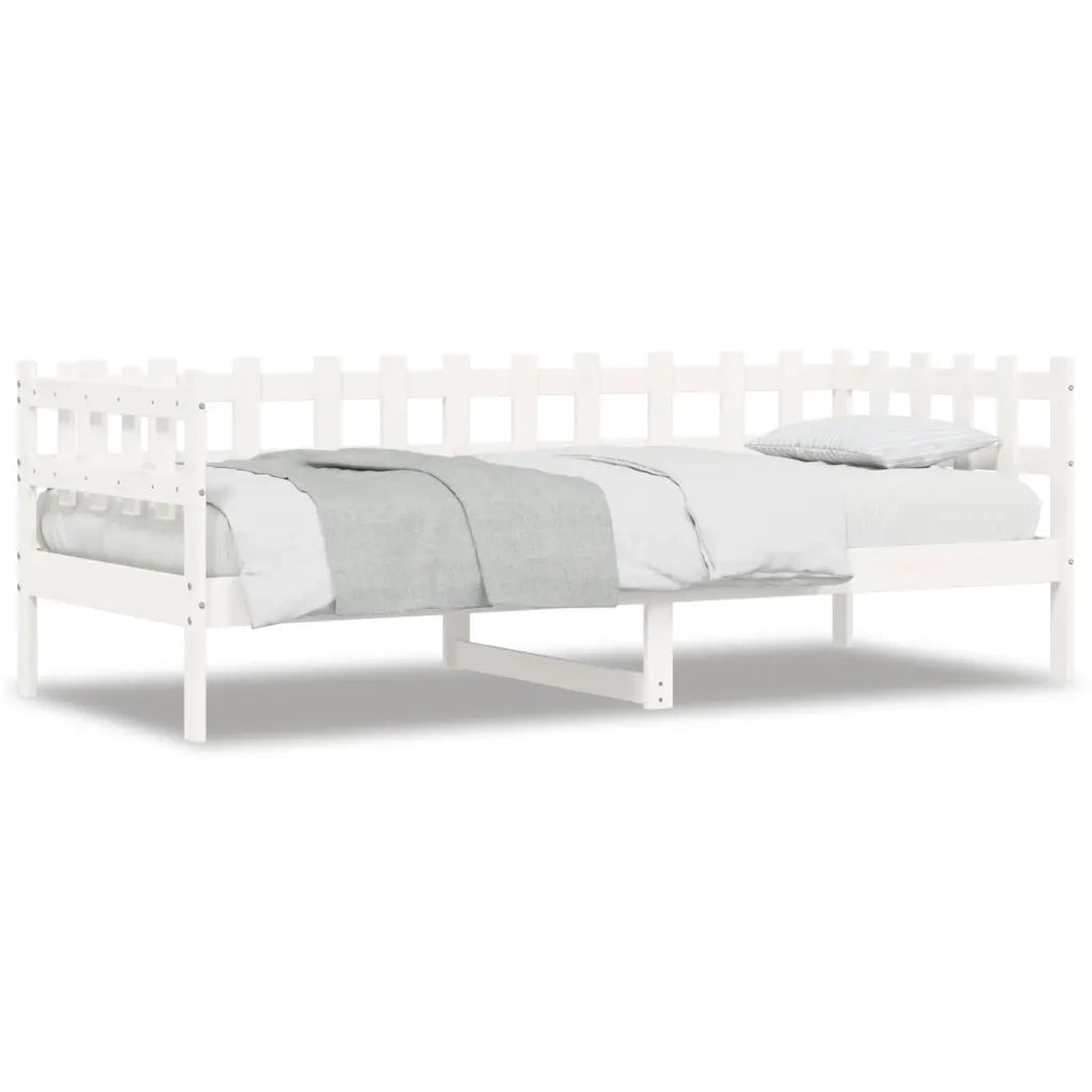 Dormeuse senza Materasso-Divano Letto-Struttura Letto Bianca 90x190 cm Legno Massello Pino 412097