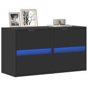 Mobili TV a Parete con Luci LED 2pz Neri 41x31x45 cm 852274