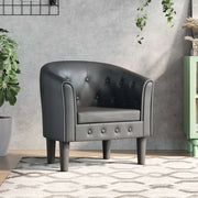Divano Sedia-Poltrona Cabriolet Grigia in Similpelle 830072