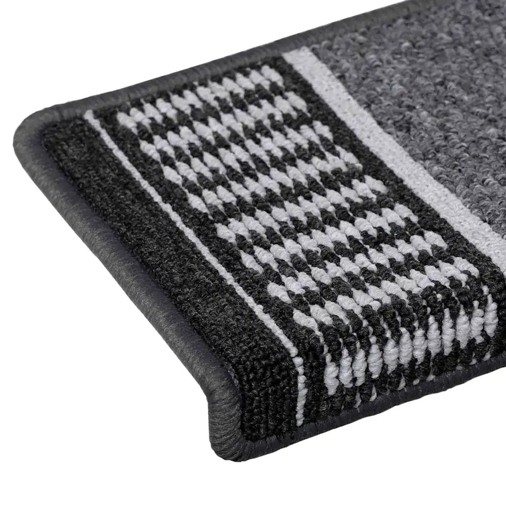 Tappetini per scale autoadesivi 15 pz | Gradini per Scale Antracite 65 x 21 x 4 cm