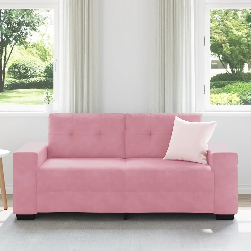 Divano Divanetto Rosa 180x77x82 cm in Velluto 4105125