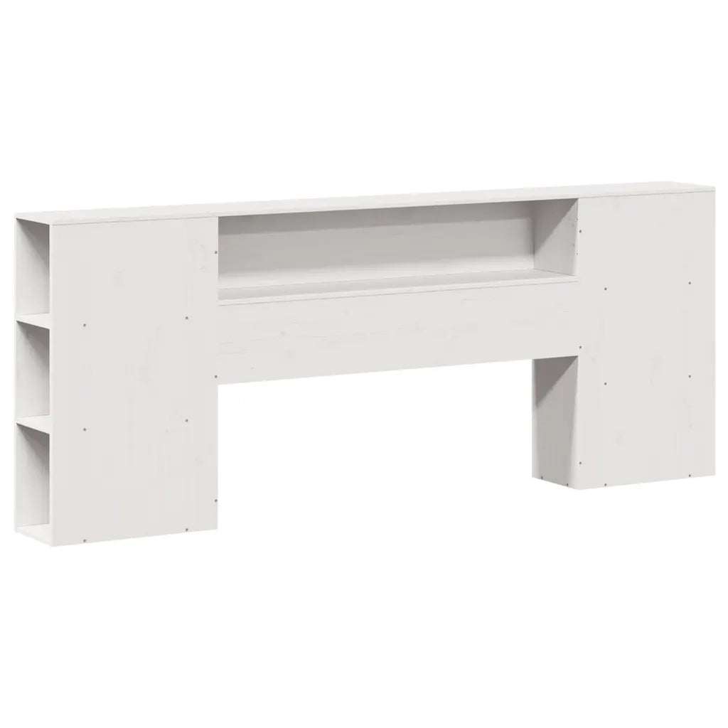 Letto Libreria senza Materasso Bianco 200x200 cm Legno di Pino 3323171