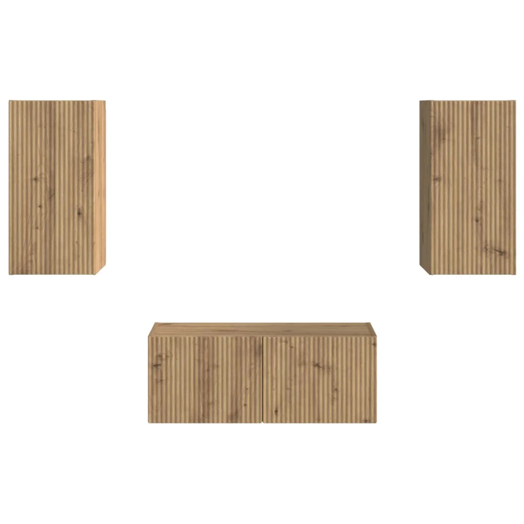 Set mobile TV 6 pcs Rovere artigianale Legno multistrato 3409068