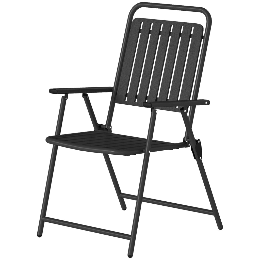 Sedie da giardino pieghevoli ¨C zephmum ¨C nere, metallo, 55x63x93 cm