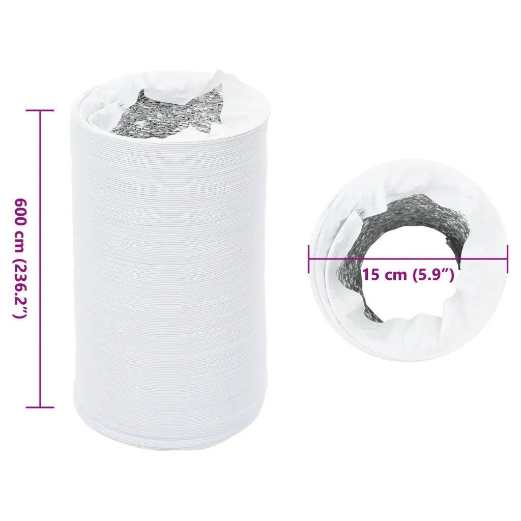 vidaXL Condotto di Ventilazione in Alluminio e PVC 6m Ø15cm