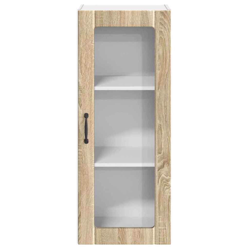 Mobile in vetro da parete LUCCA Rovere Sonoma 40 x 31 x 100 cm