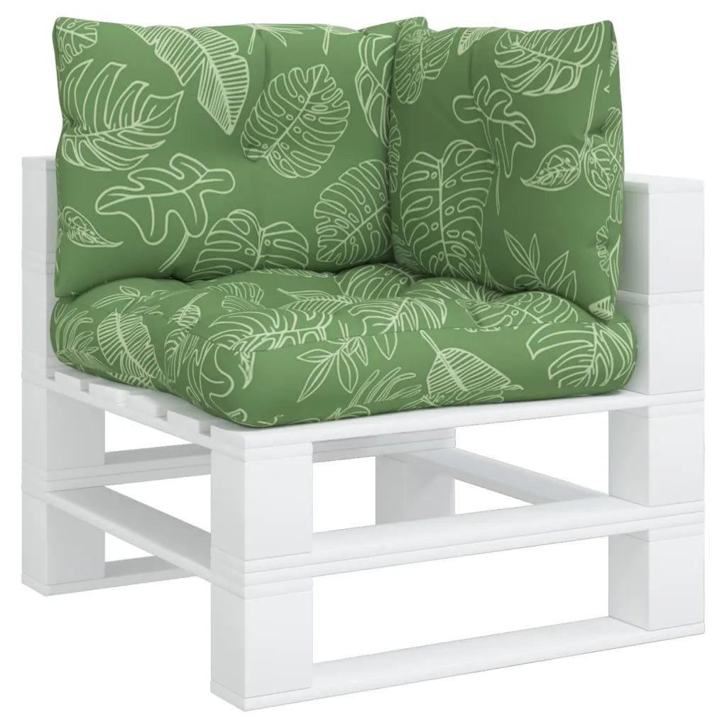Cuscini per Pallet 3 pz Motivo a Foglie in Tessuto Oxfordcod mxl 71612