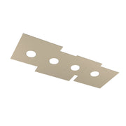 Toplight Plafoniera da soffitto rettangolare 4 luci Plate con attacco GX53, struttura colore sabbia, design moderno 86x37x3cm