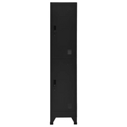 Armadietto con Serratura Nero 38x45x180 cm in Acciaio 339778