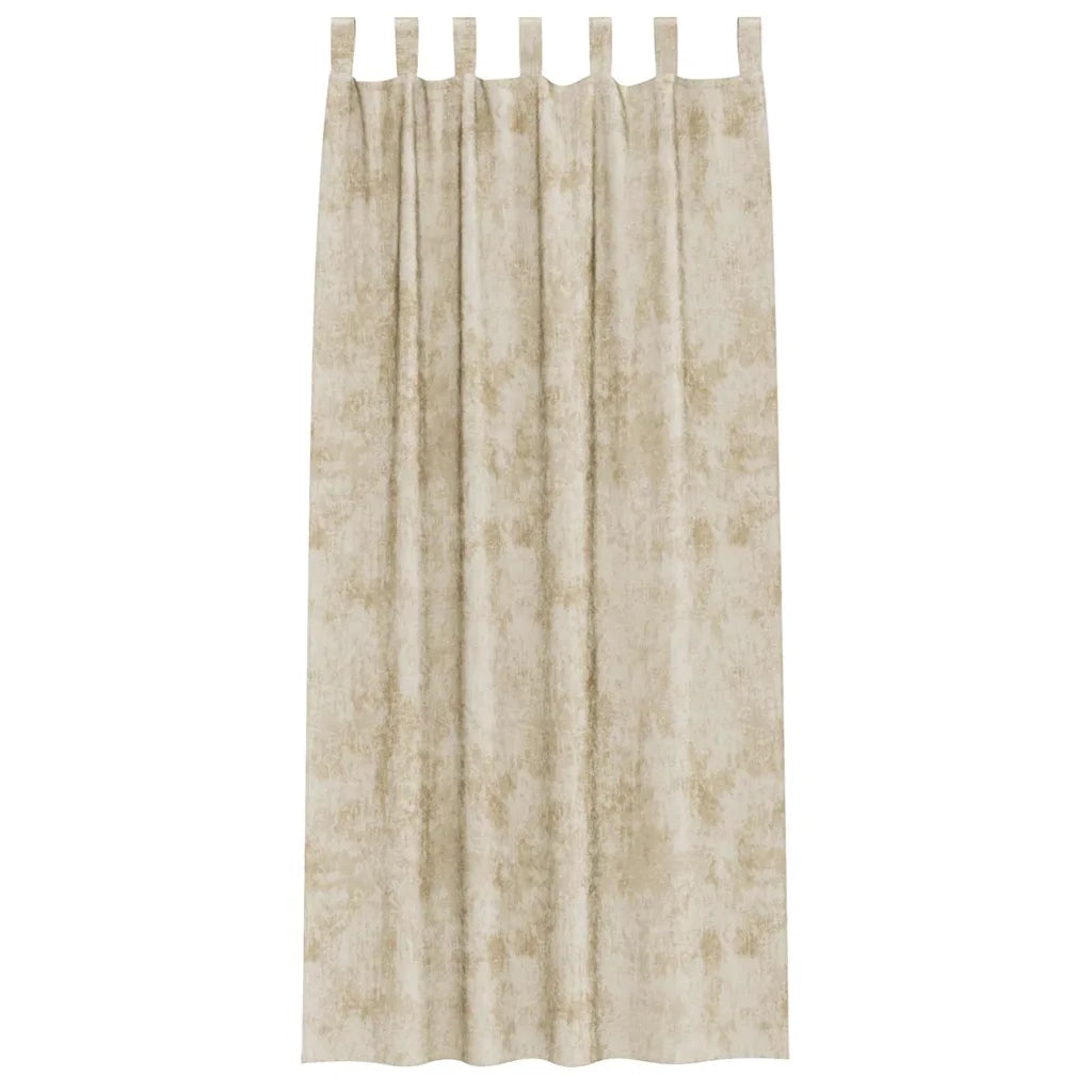 Tende in Velluto con tende 2 pcs Crema 245 x 140 cm Velluto 4107736