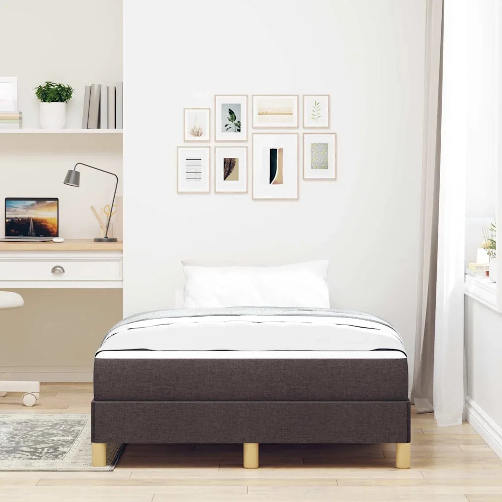 vidaXL Letto a molle Marrone 120 x 200 cm