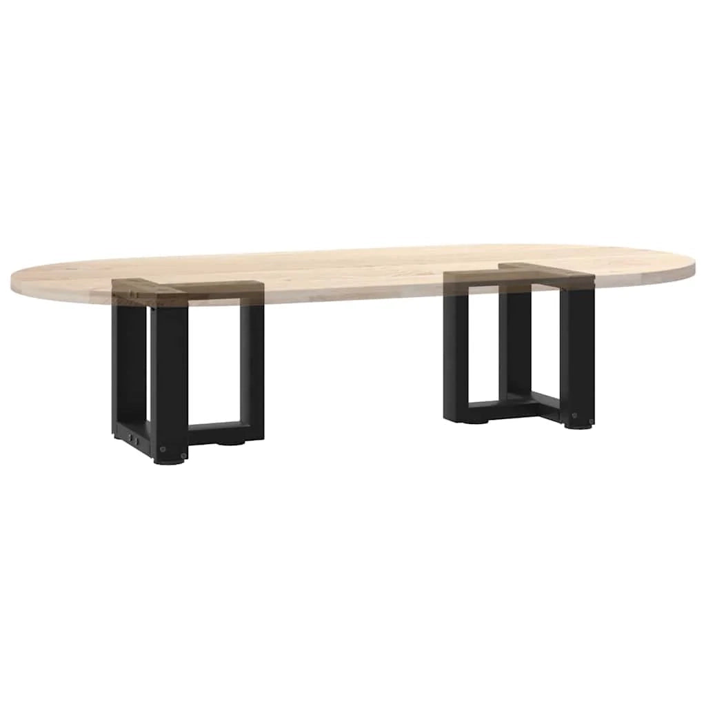 Set di 2 gambe per tavolino a forma di T per personalizzare i mobili 30 x 25 x 31 cm funzionali stile moderno acciaio nero 02_0057270