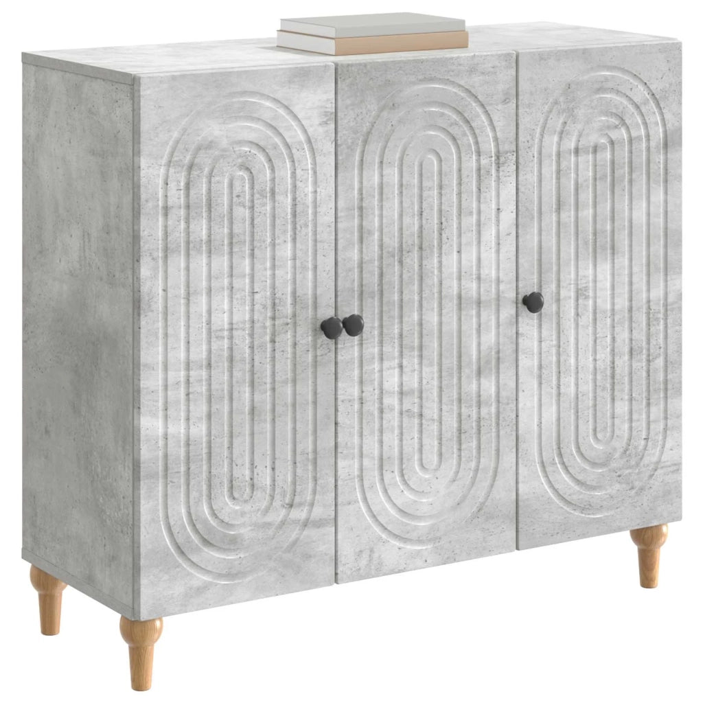 Credenza Grigio Cemento 89 x 34,5 x 80 cm Legno ingegnerizzato