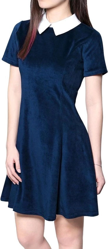 Vestito per donne in stile retro con stampa di fiori, linea A, Allettante Plus