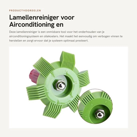 Set di spazzola a lamiere per climatizzazione - Pulizia radiatore - Strumento di uso compattato - Eliminazione di detriti morti - 8-15 lamiere per pollice