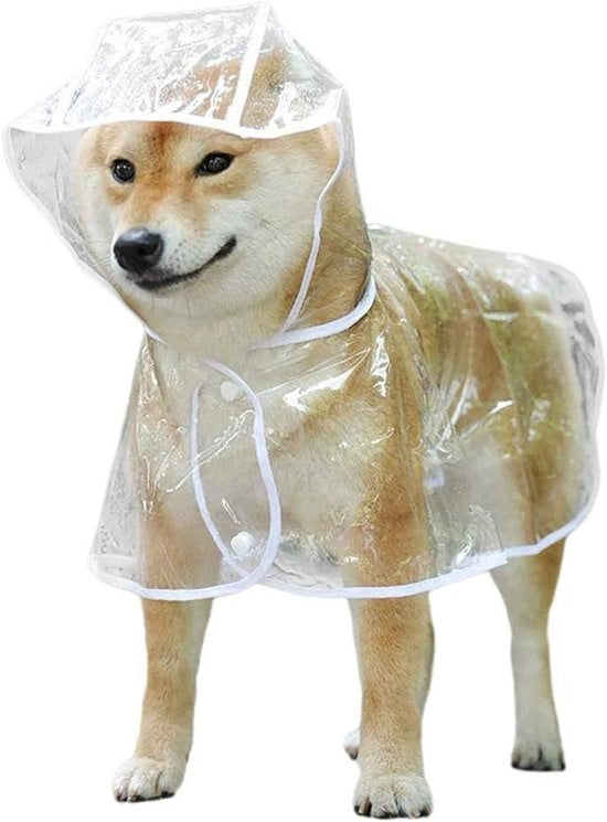Giubbotto Impermeabile per Cani con Cappuccio - Poncho per Cani di Medie e Piccole Taglie