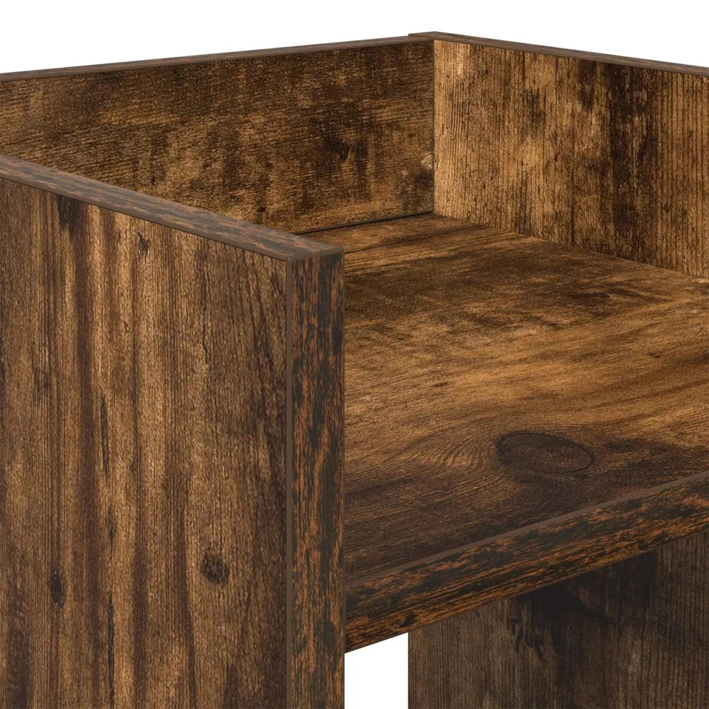 Supporto per piante 2 pcs Quercia Affumicata 30 x 30 x 100 cm