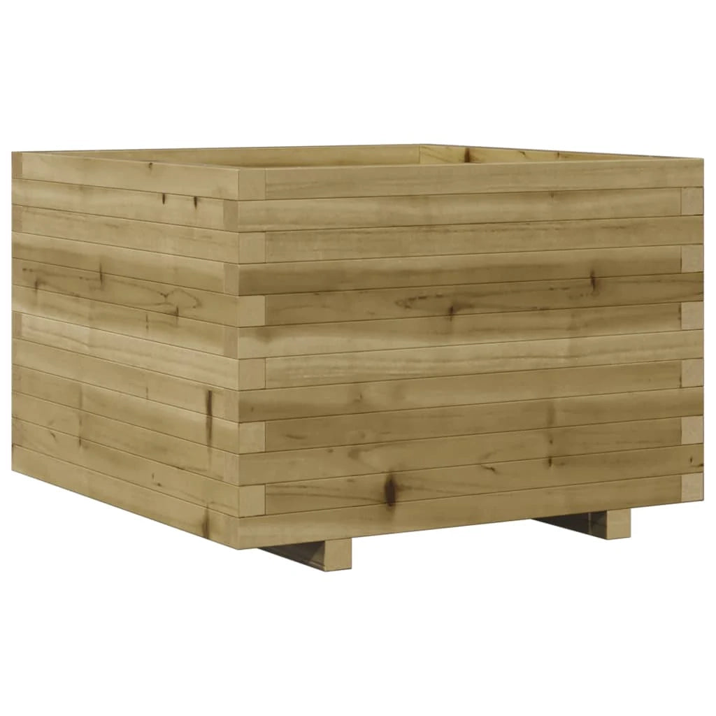 Fioriera rialzata per piante fiori patio giardino 70 x 70 x 49,5 cm legno di pino impregnato marrone 02_0037821