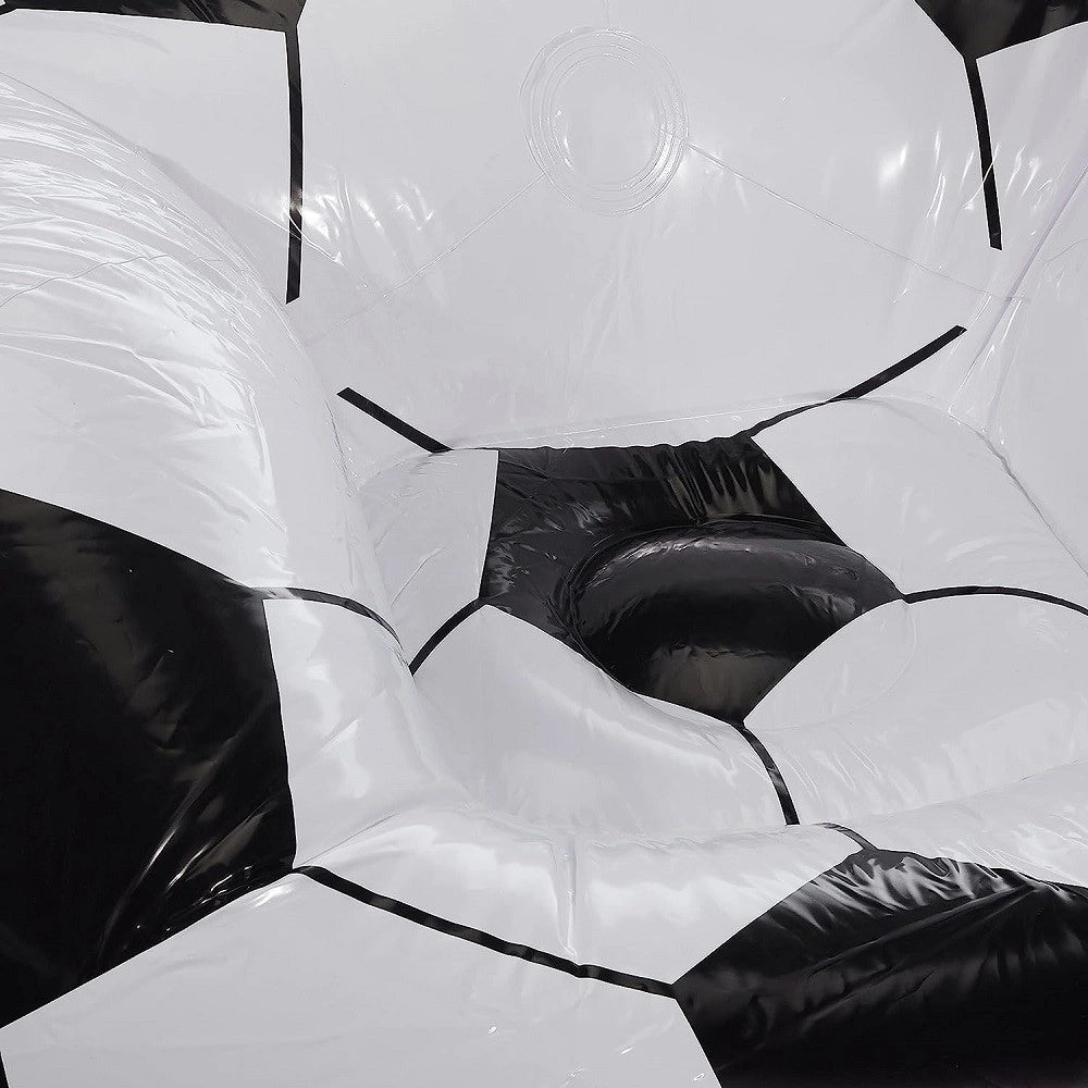 Trade Shop - Poltrona Gonfiabile Pallone Da Calcio Poltroncina Soccer 114x112x66cm Sedia 75010 -