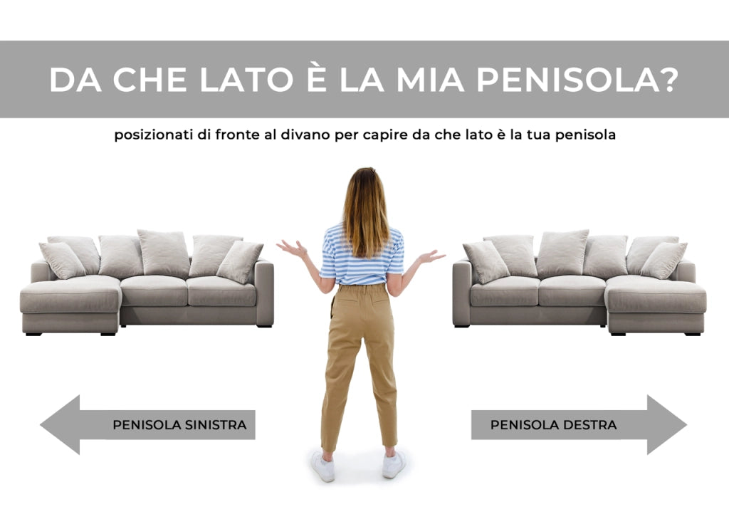 Copridivano Con Penisola Chaise Longue Tinta Unita Oro Mod Capri - Sinistra - Oro