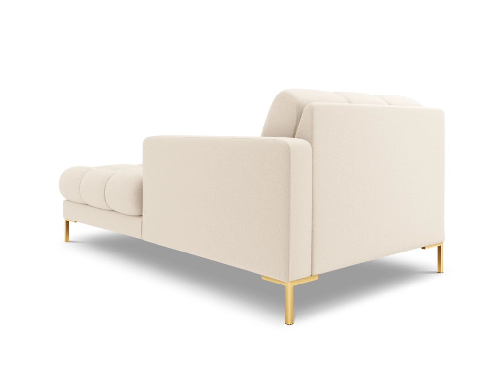Cosmopolitan Design - Chaise longue destra "Bali" in tessuto strutturato beige chiaro 