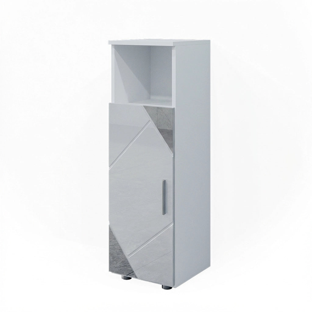Mobiletto bagno Irma Bianco lucido con inserti 30 x 95 cm Vicco
