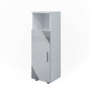 Mobiletto bagno Irma Bianco lucido con inserti 30 x 95 cm Vicco