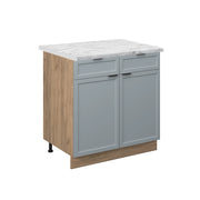 Vicco Mobiletto base per cucina Blu-grigio chiaro 80 cm , PL Marmo