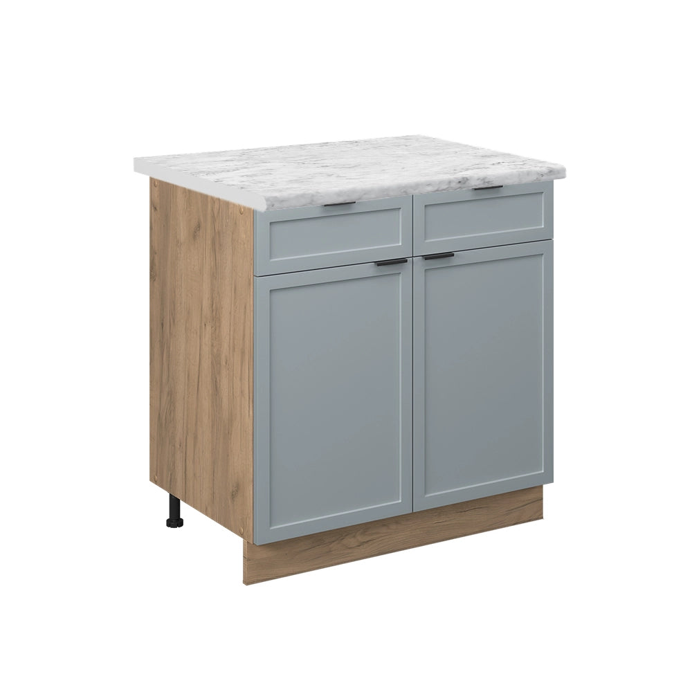 Vicco Mobiletto base per cucina Blu-grigio chiaro 80 cm , PL Marmo