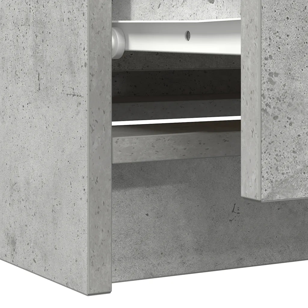 Mobile Porta TV Grigio Cemento 100x35x54 cm Legno Multistrato