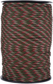 Paracord rotolo di corda 4 mm intrecciata a 9 cavi 100 metri per tende di campeggio outdoor arrampicata sopravvivenza jungle-camouflage.