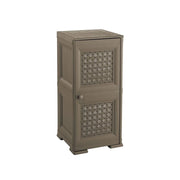MOBILE ORGANIZZAZIONE CASA 2 MODULI WENGÉ 40X43X85,5 CM CON ANTA TRAFORATA – MOBILE CONTENITORE PER ORDINE E RIORDINO DEGLI SPAZI